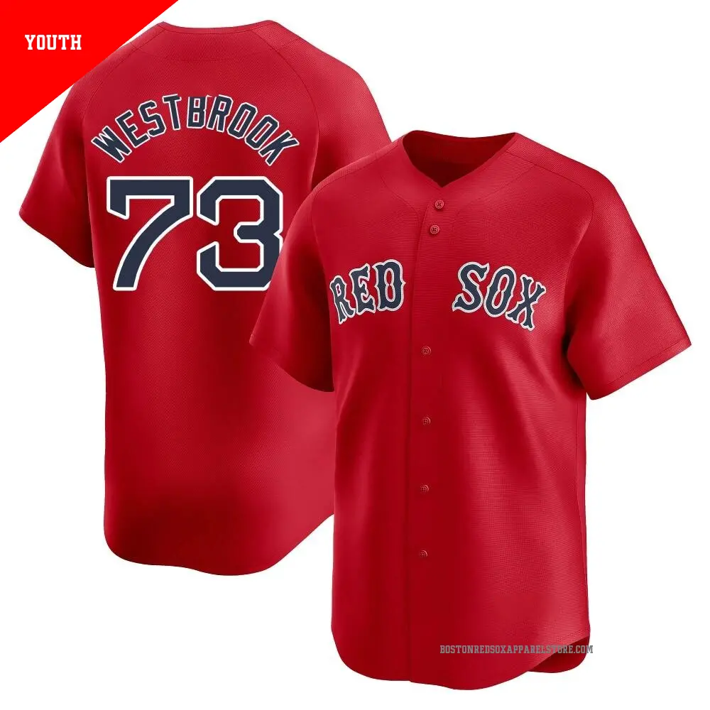 Youth ＃73 Jamie Westbrook Boston Red Sox Red Limited Alternate Jersey